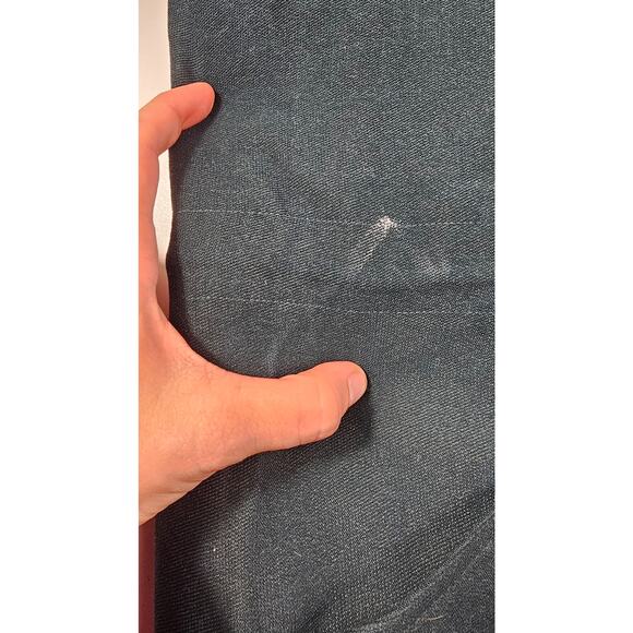 London fog vintage S REG blue green canvas warm winter car jacket cinch waist - Picture 3 of 9